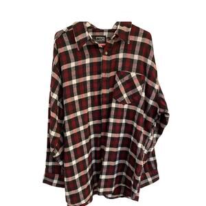 BTC Bay Trading Co 2Xl Red Plaid Flannel Shirt
